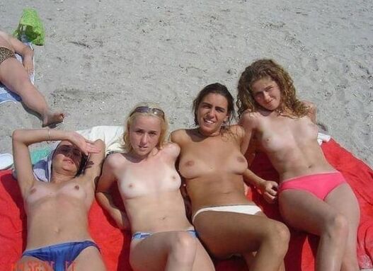 topless on the beach