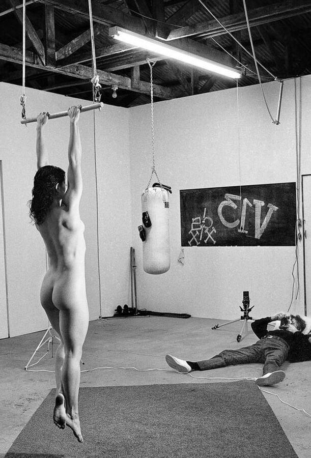 naked in a museum