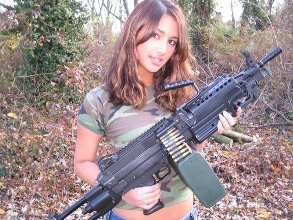 Women in Jeans with guns