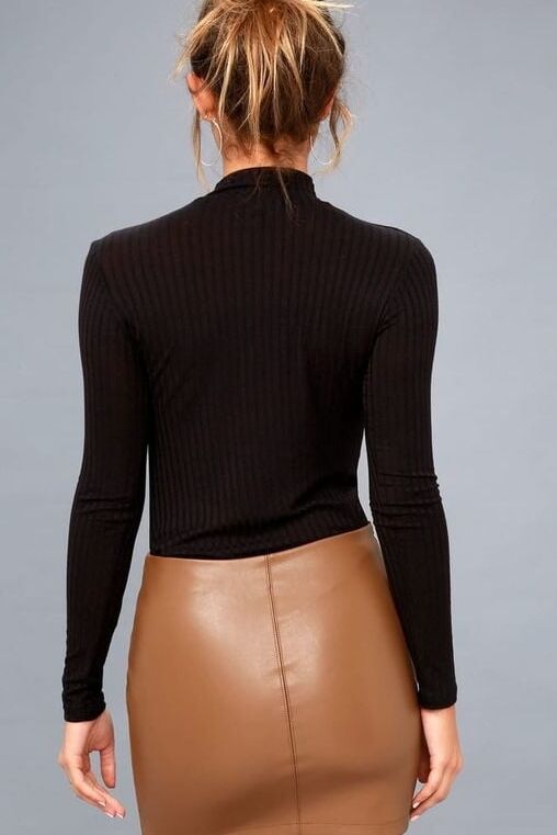 Brown Leather Skirt - by Redbull