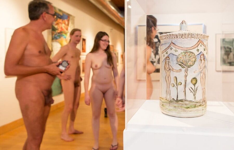 naked in a museum