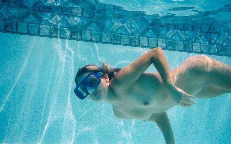 under the water