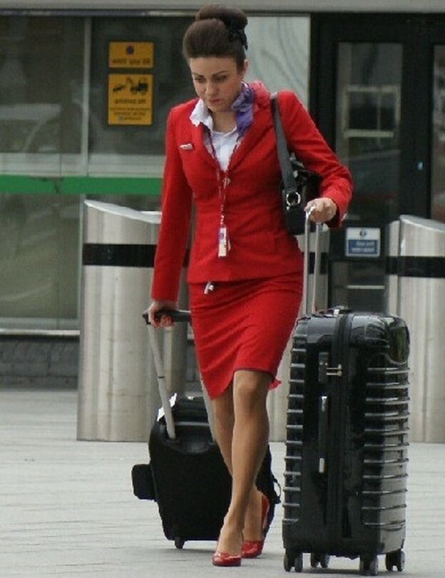 Cabin Crew Fucks in Pantyhose