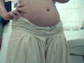 Paki babe nude washroom