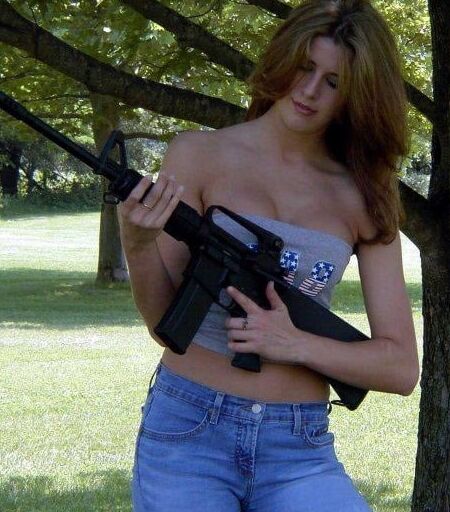 Women in Jeans with guns
