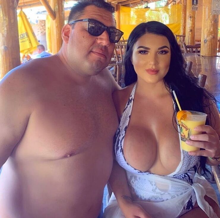 latino hotwife exposed on public beach