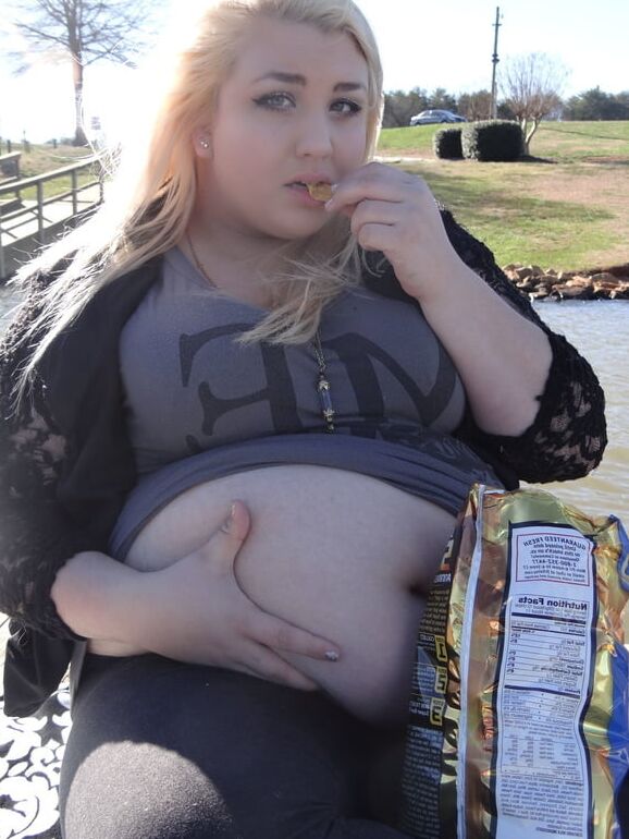 Cute Blonde with a Big Belly