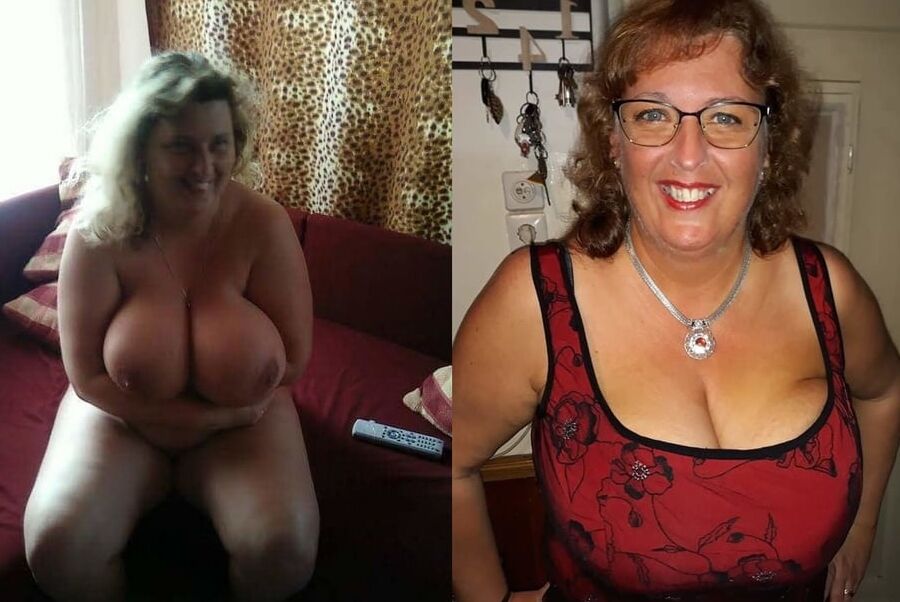 Dressed &amp; undressed big boobs Eva from Szigetszentmarton