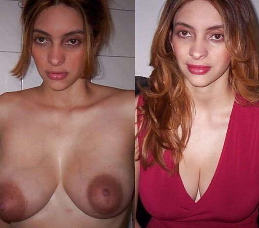 Dressed - Undressed Nice Dark Tits
