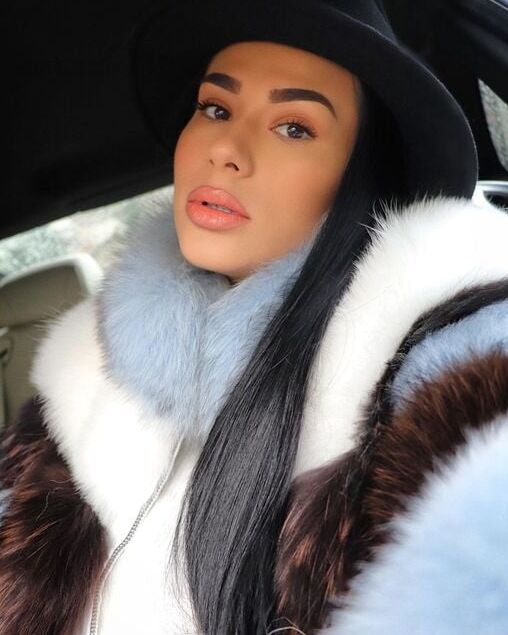 woman in fur coat