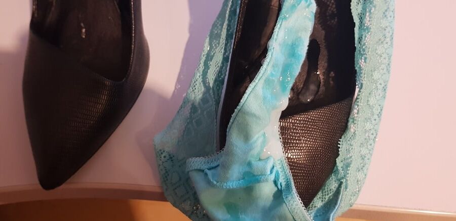 Cum on Heels and Thong of User Wife