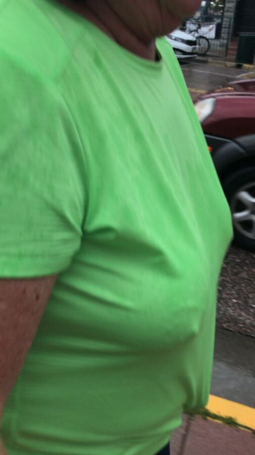 Granny Braless Shopping
