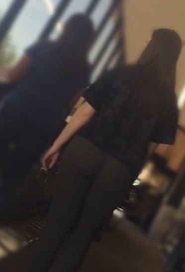 Thin chick with FAT ass In loose sweats