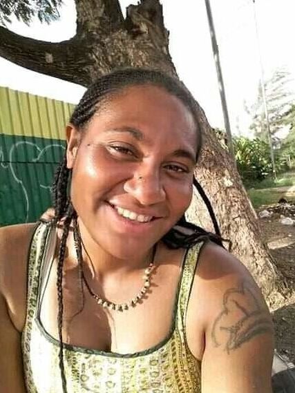 Crazy tattooed PNG Highlands BBW pose