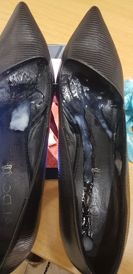 Cum on Heels and Thong of User Wife