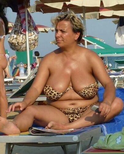 Mature ladies at the beach