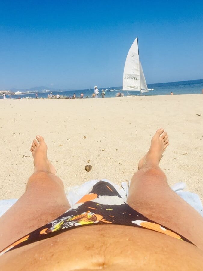 Thong Crossover at the Beach