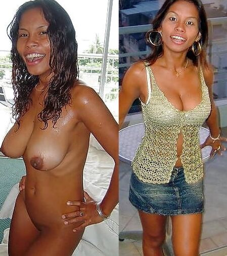 Dressed - Undressed Nice Dark Tits