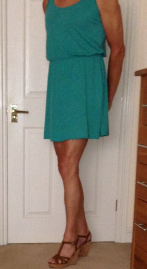 New vintage dress and vintage sheer denier tights