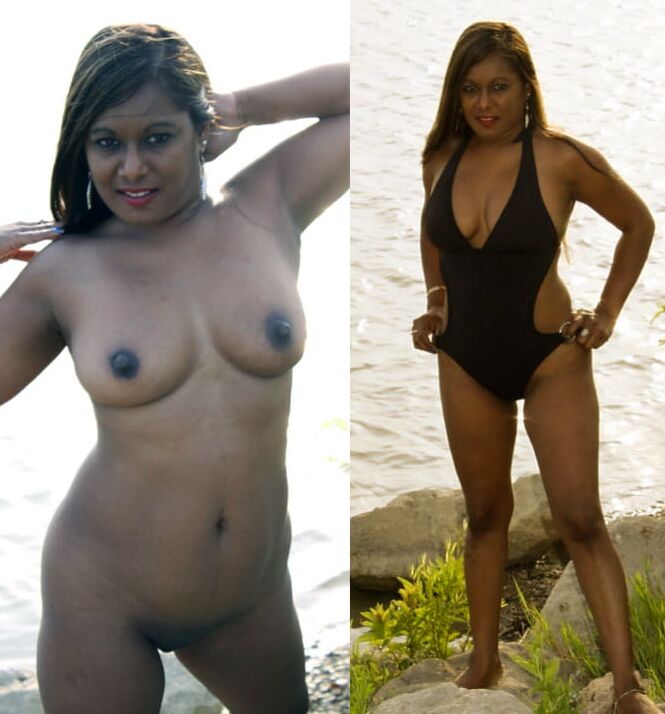 Dressed - Undressed Nice Dark Tits