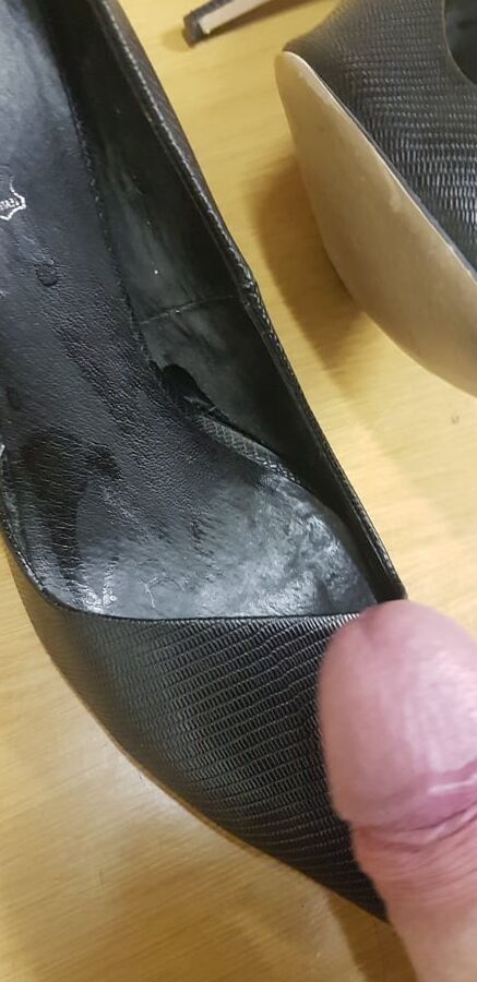 Cum on Heels and Thong of User Wife