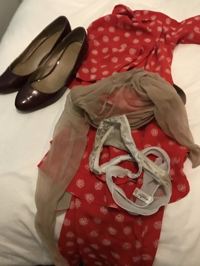 New vintage dress and vintage sheer denier tights