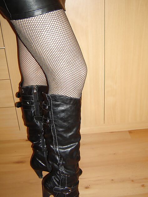Leather pants mature