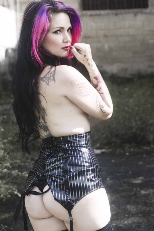 ass panties (white neon hair)