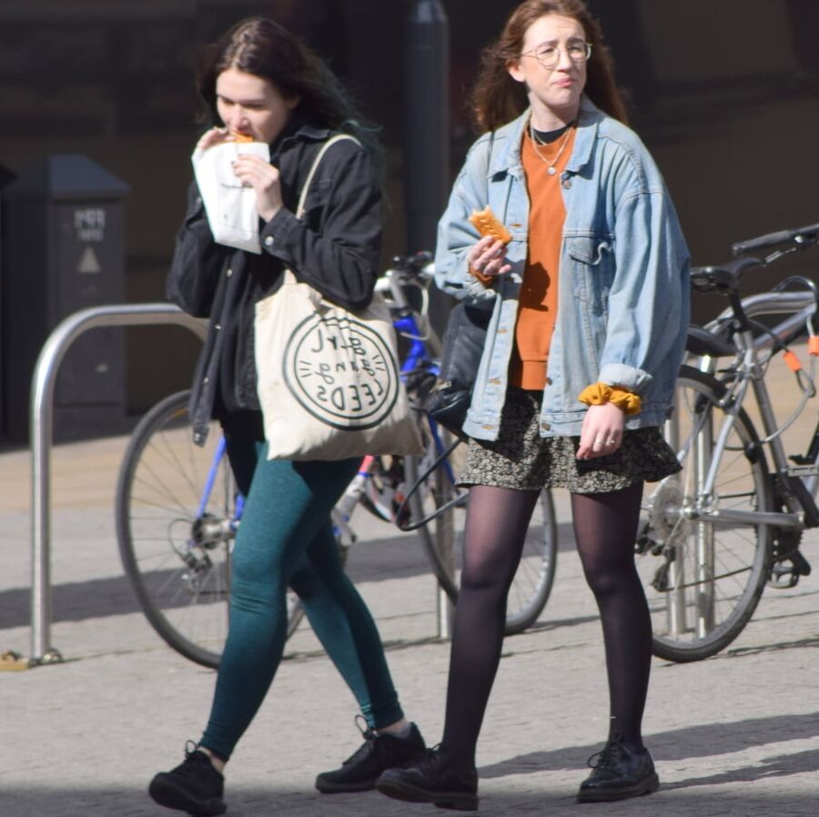 Street Pantyhose - UK Cunts in Tights