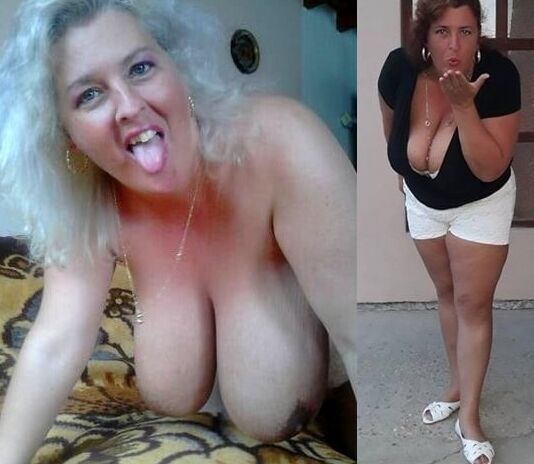Dressed &amp; undressed big boobs Eva from Szigetszentmarton