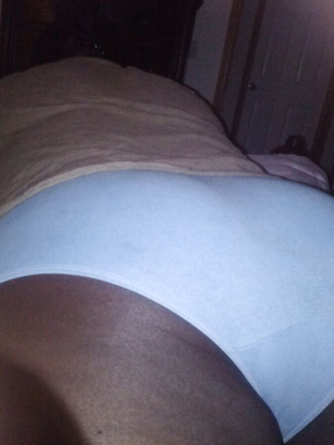 Wife in blue bodystocking