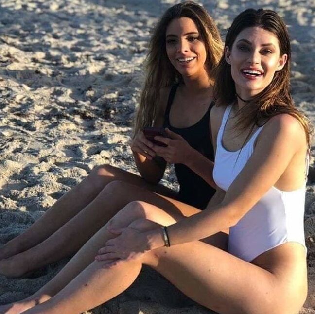 Beauties in swimsuit
