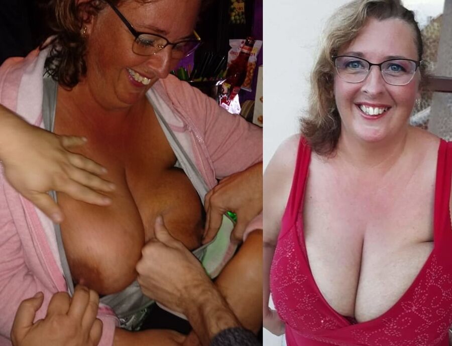 Dressed &amp; undressed big boobs Eva from Szigetszentmarton