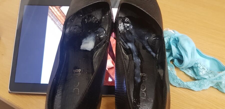 Cum on Heels and Thong of User Wife