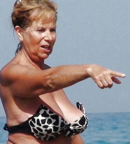 Mature ladies at the beach