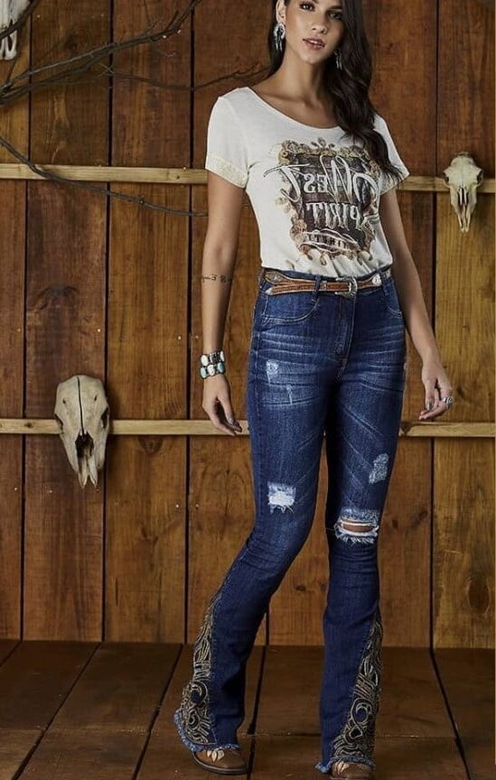 Blue jeans and boots