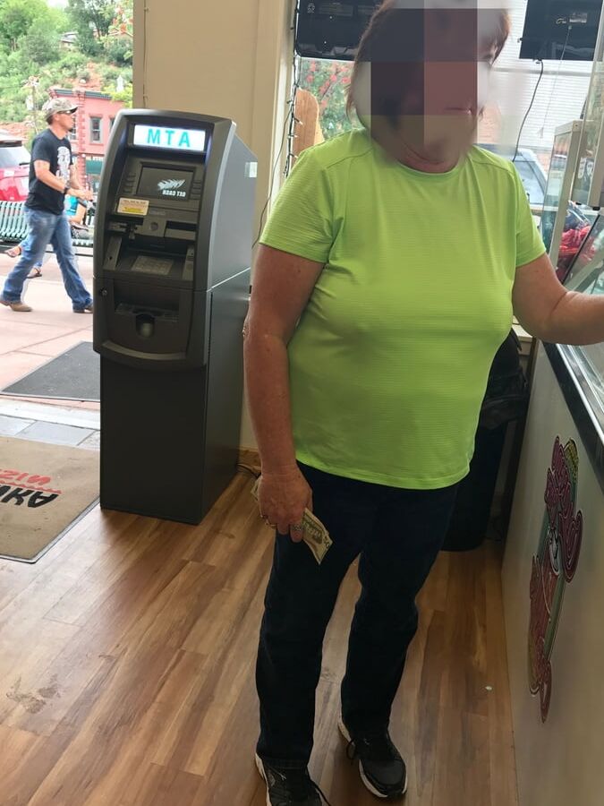 Granny Braless Shopping