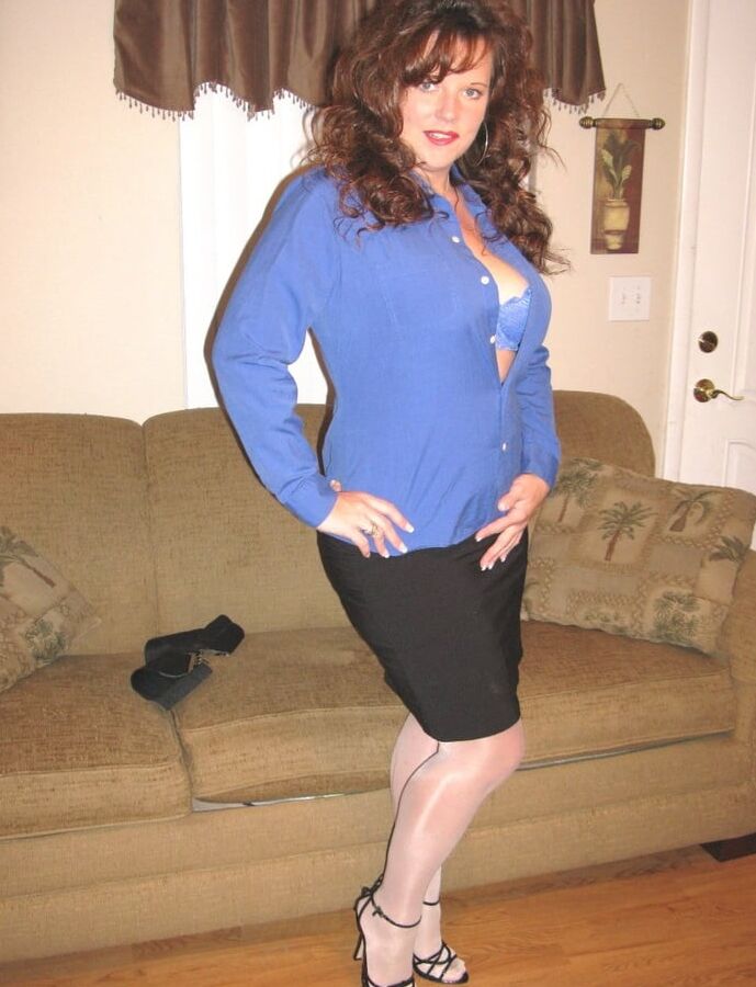 MILF In blue bra