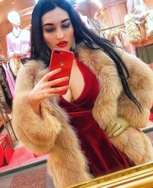 woman in fur coat