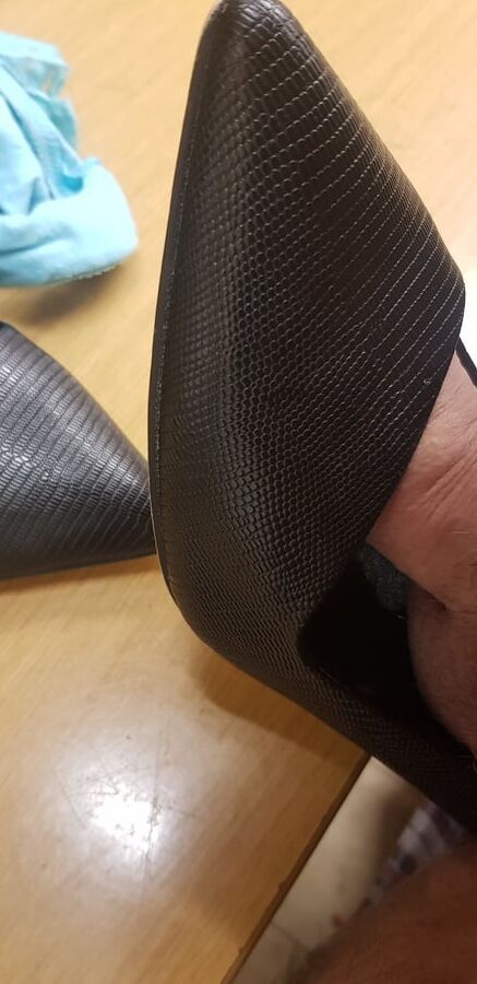 Cum on Heels and Thong of User Wife
