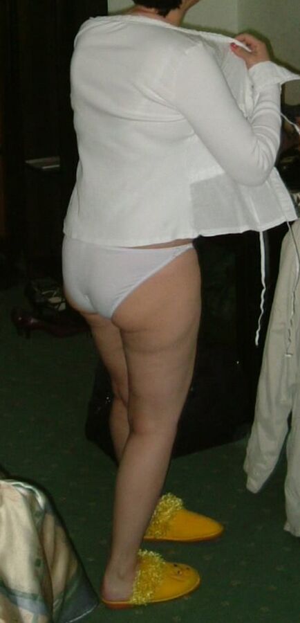 My wife in white panties