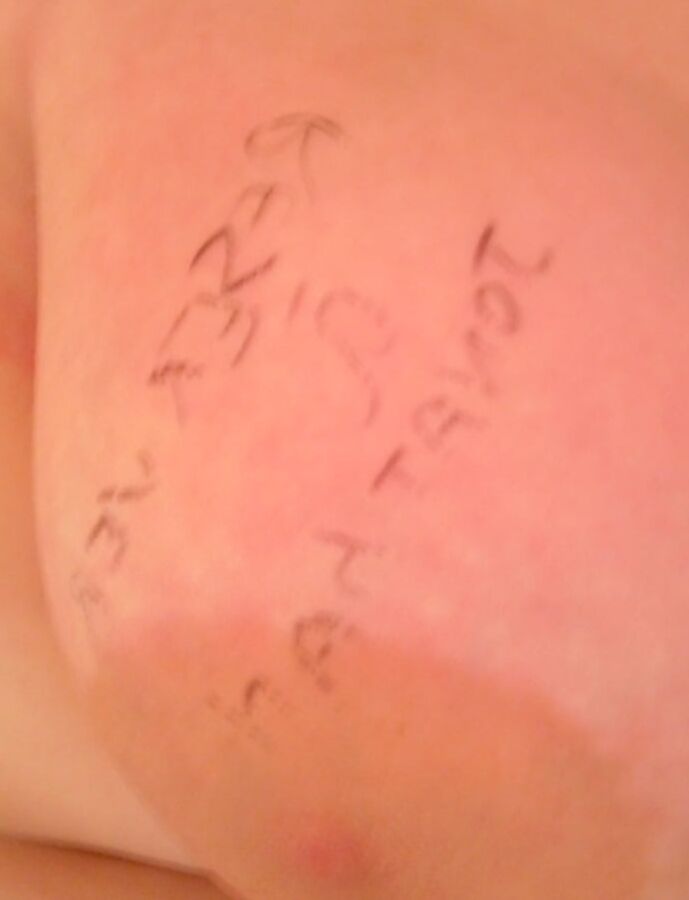 Boobs with my name