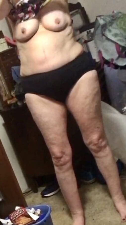 my wife Rose getting ready for bed mature wife nightgouwn