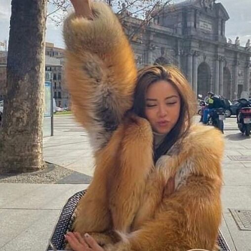 woman in fur coat
