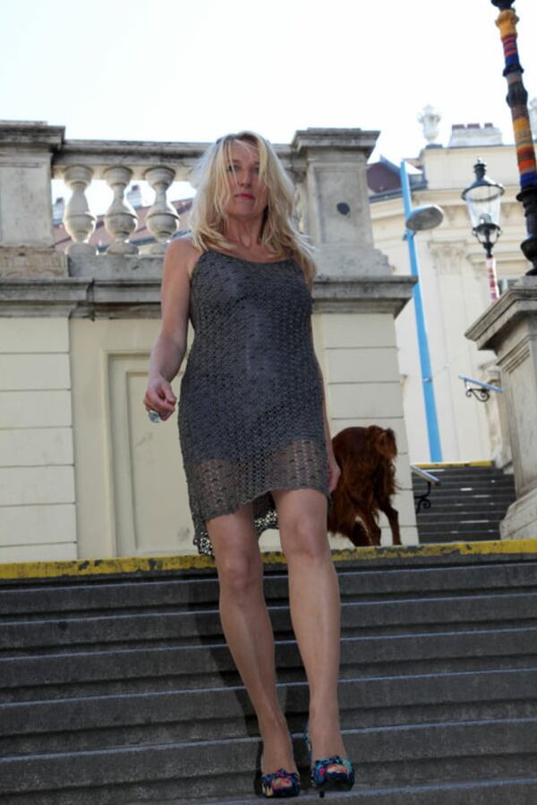Blonde Austrian nylon mature