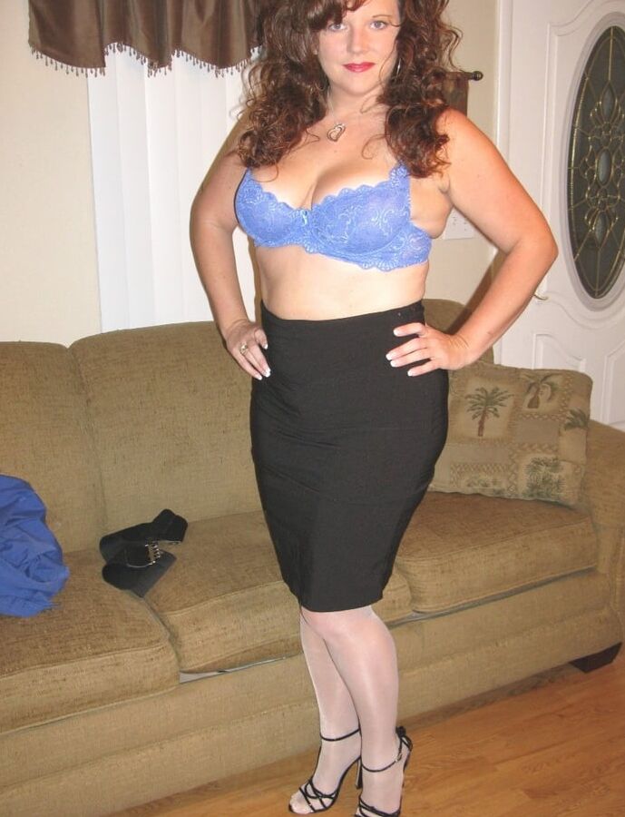 MILF In blue bra