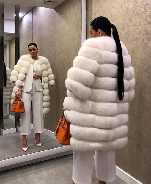 woman in fur coat