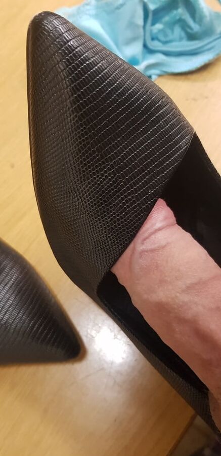 Cum on Heels and Thong of User Wife