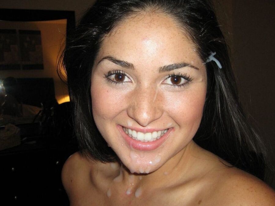 CUTE LATINA WEARS CUM