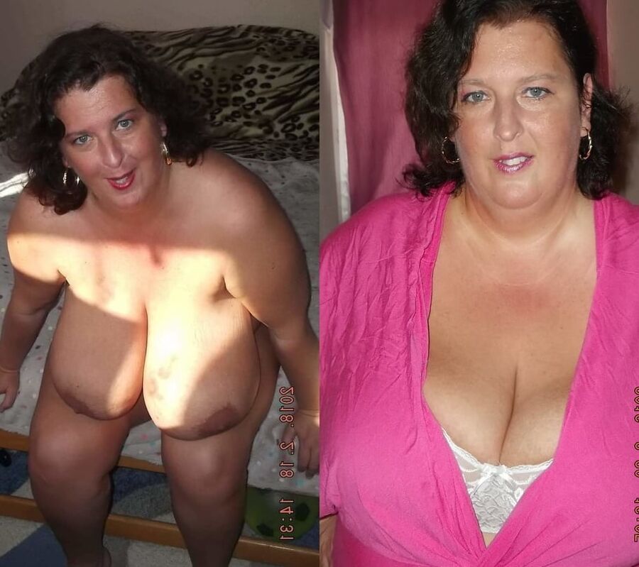 Dressed &amp; undressed big boobs Eva from Szigetszentmarton